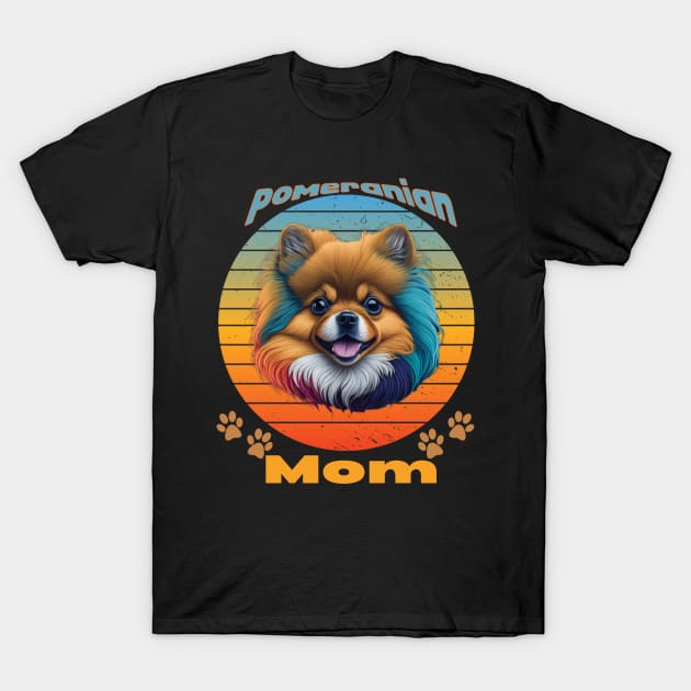 Pomeranian Dog Mom Sunset T-Shirt by Relax and Carry On